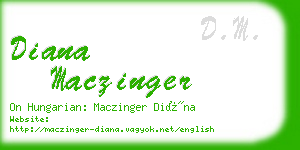 diana maczinger business card